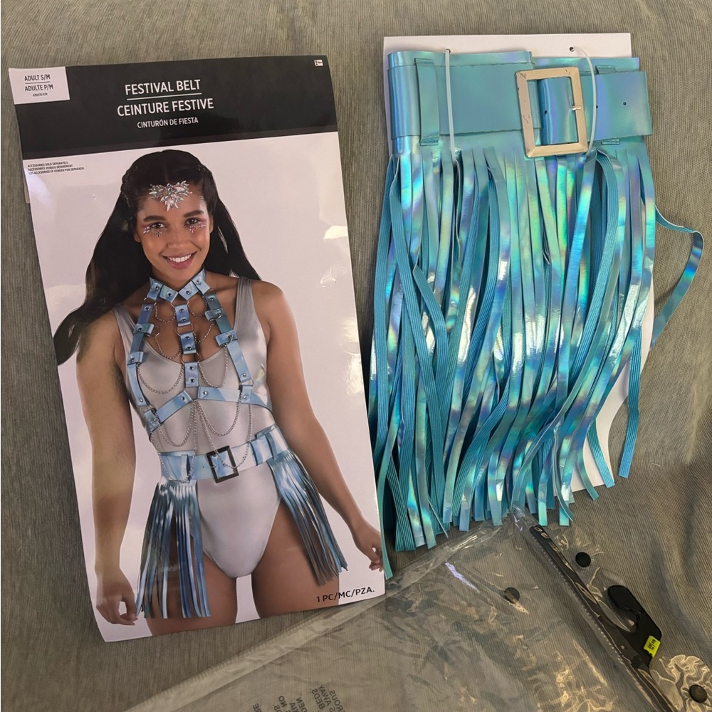 festival / rave belt holographic belt